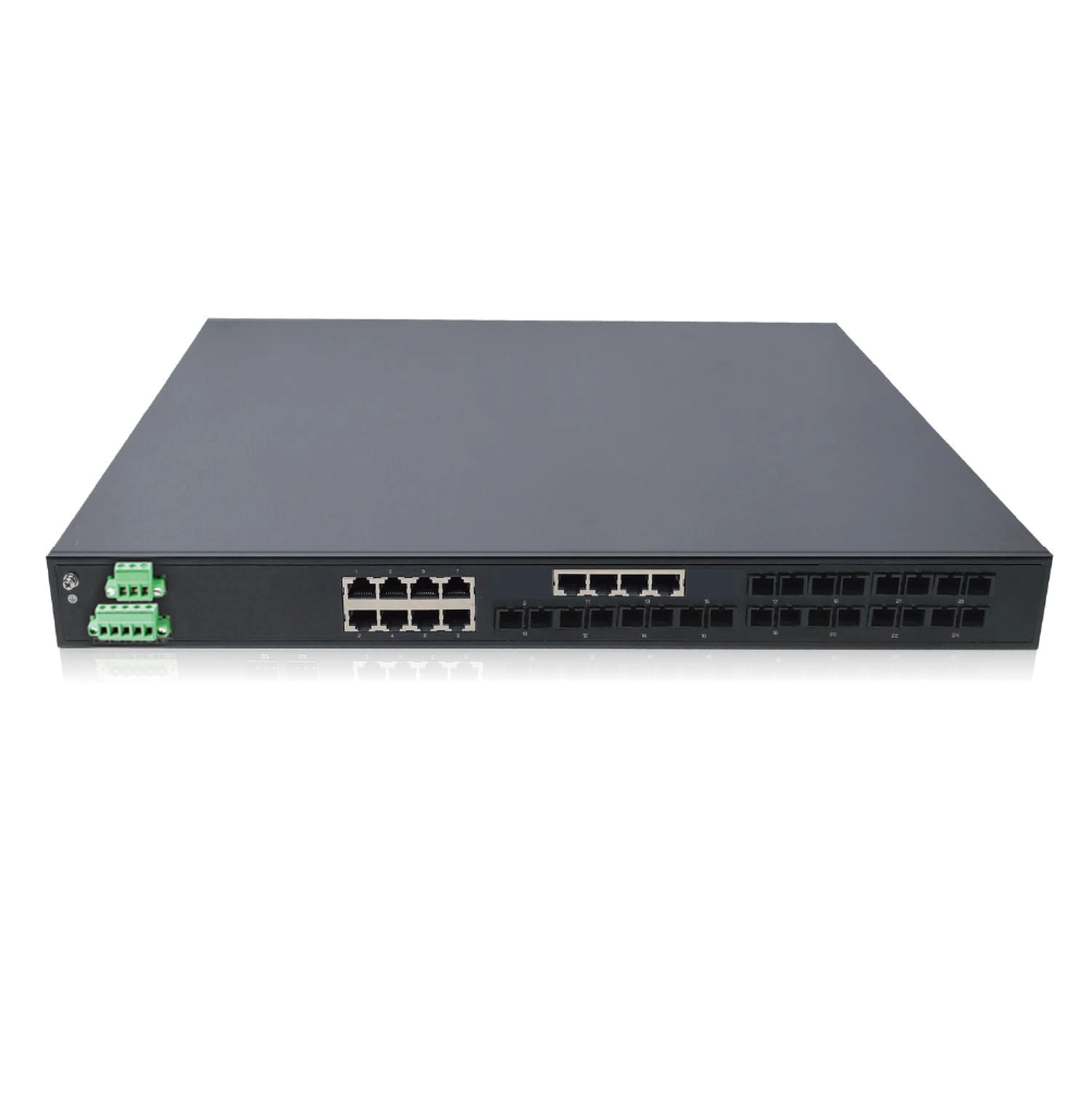 CM2024-12F12T DIN-rail Mounted Unmanaged Ethernet Switch